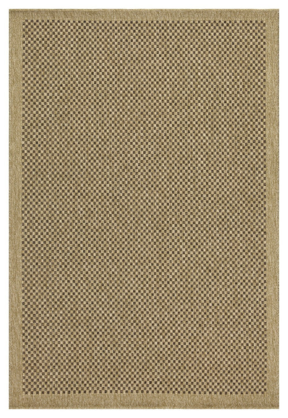 Flatweave Indoor/Outdoor Area Rug 7'3" x 2'7" Durable Polypropylene, Stain-Resistant, Pet-Friendly Mocha