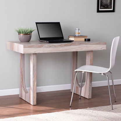Contemporary Faux Marble Multipurpose Desk