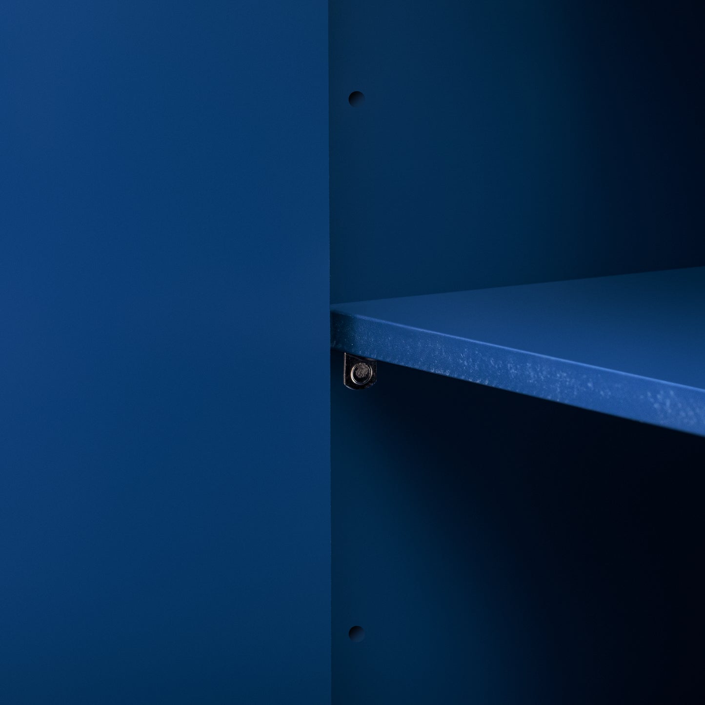 U-Style Storage Cabinet Sideboard Wooden Cabinet with Stunning Water Wave Door Design, Rubberwood Veneer and Adjustable Shelves,Suitable for Living Rooms, Entrance and Study Rooms, Blue