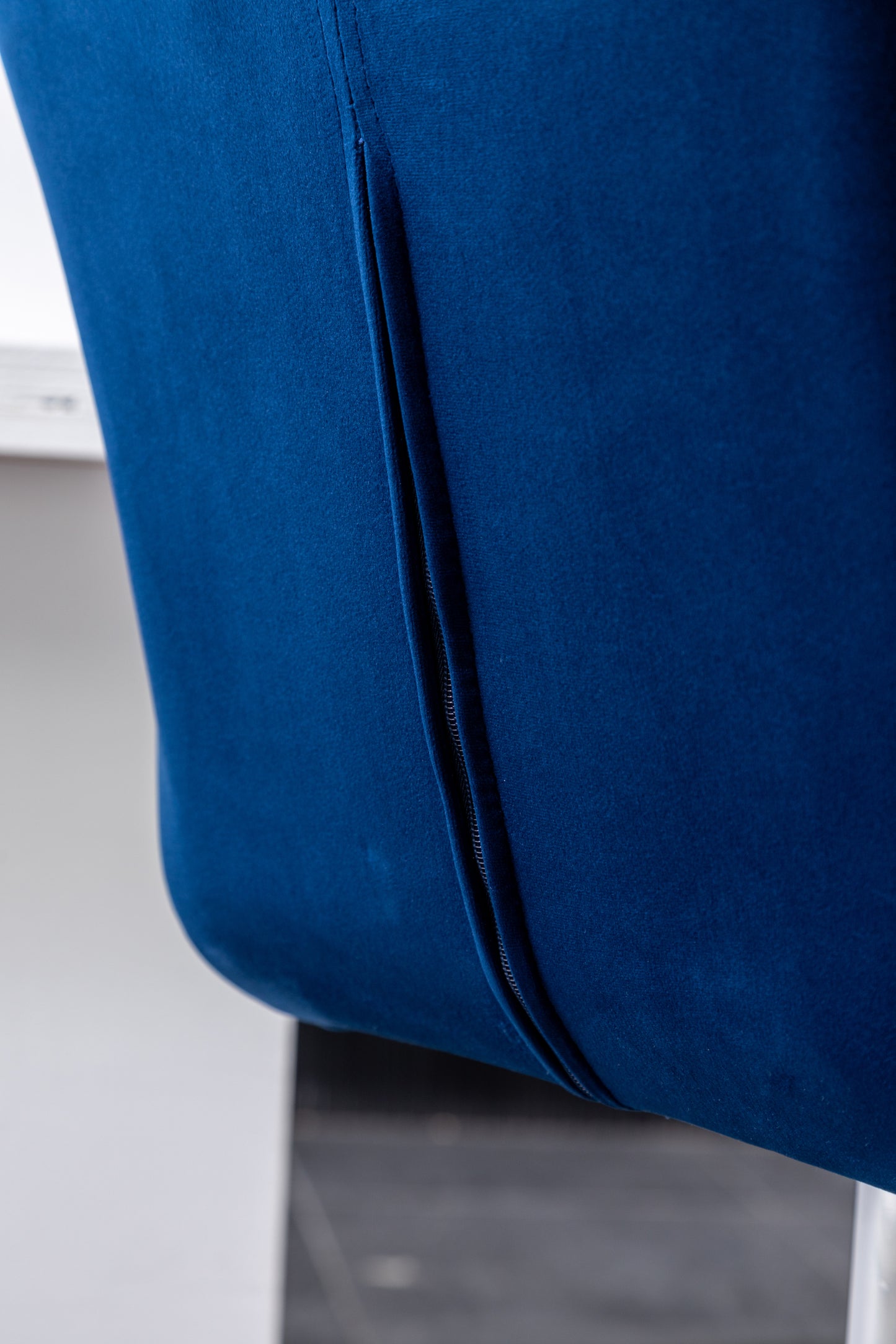 Breni Velvet Diamond Tufted Swivel Adjustable Height Barstool, Set of 2, Blue