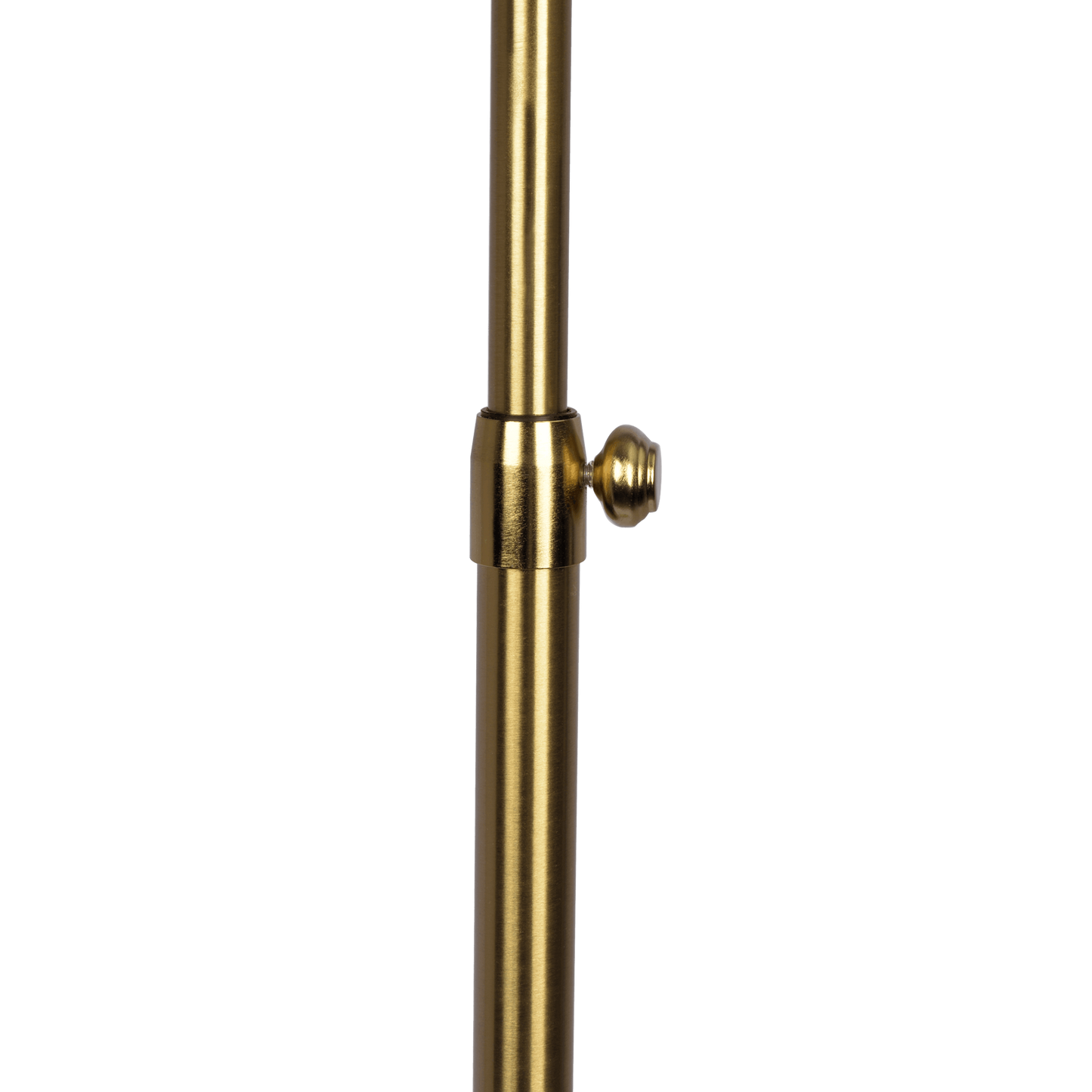 LED Floor Lamp with On/Off Switch, Adjustable Height, 63-Inch Tall Round Base, Modern Brassed Gold