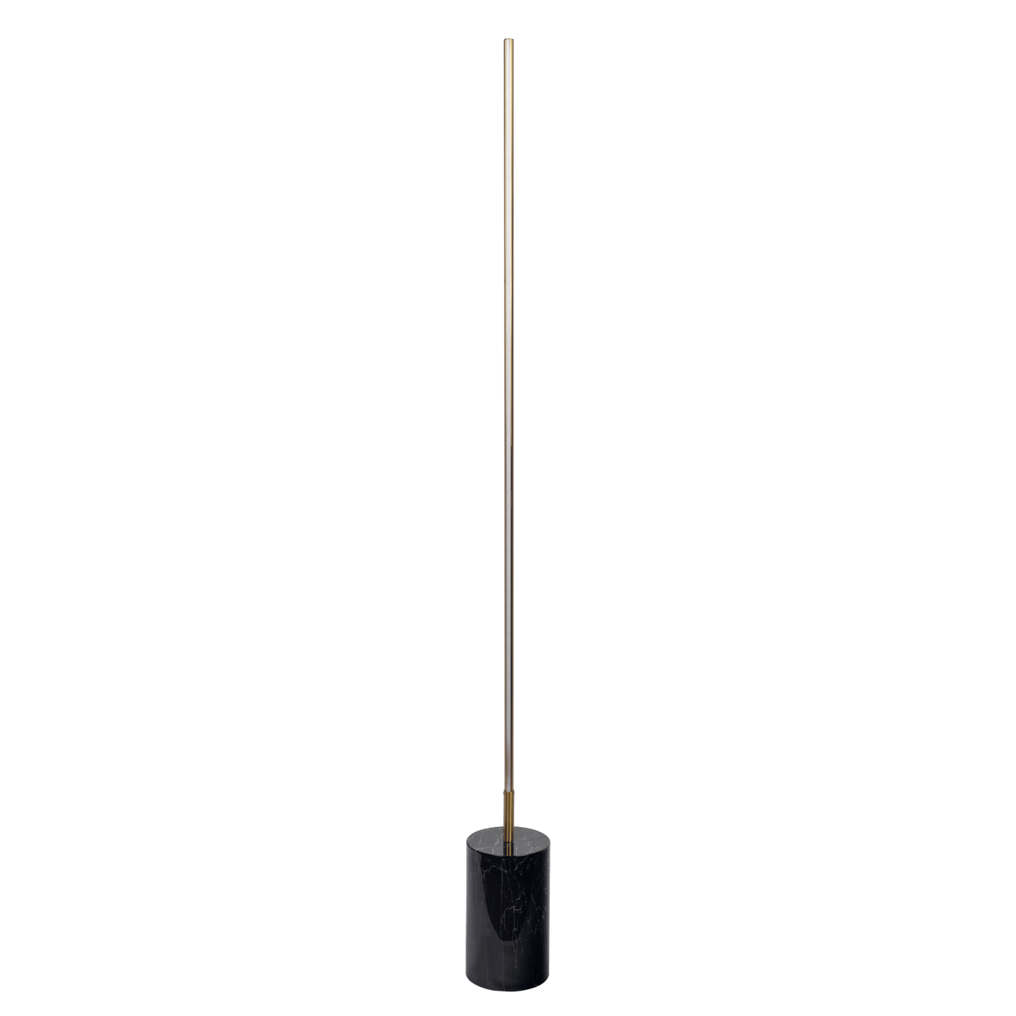 64-Inch LED Floor Lamp with On/Off Switch, Faux Marble Base, Modern Living Room Lighting, Brassed Gold