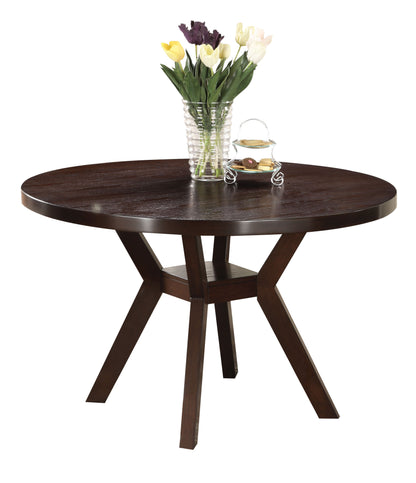 Dining Table With Faux Wood Top Style Espresso Finish
