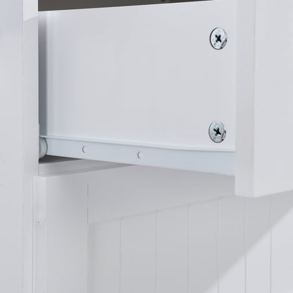 Rustic White Farmhouse Kitchen Island Set with Drop Leaf, 2 Stools, and Ample Storage