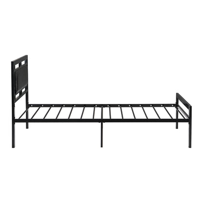 Sturdy Twin Metal Bed Frame - Modern Black Design with Easy Assembly and No Box Spring Needed