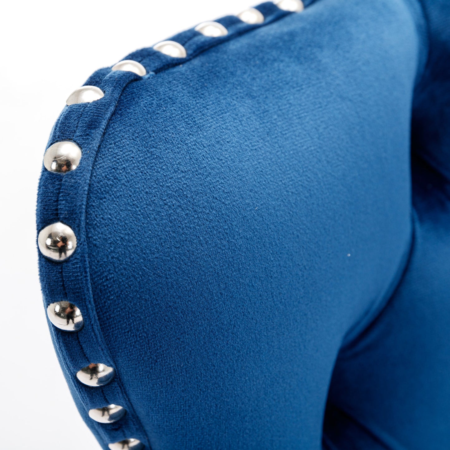 AA Furniture Swivel Velvet Barstools Adjustable 25-33 Blue