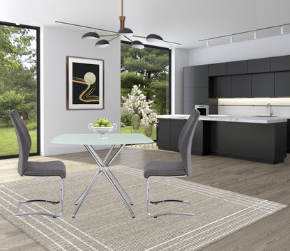 36" Square Frosted Tempered Glass Table