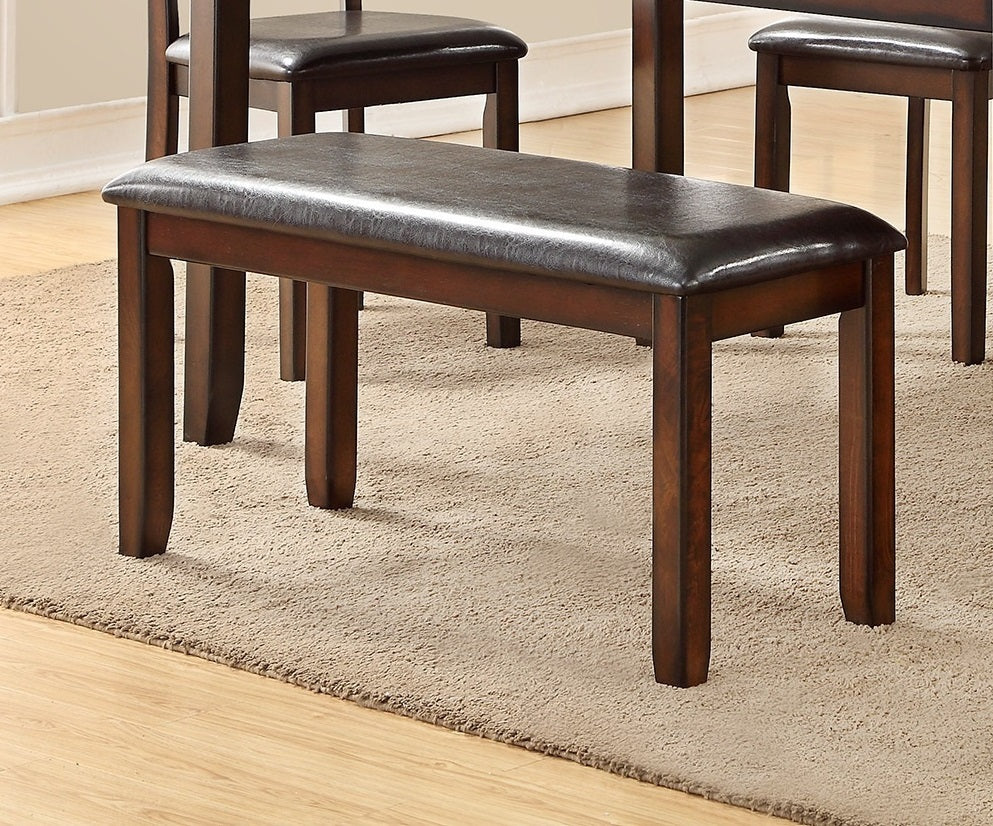 60 Inch Rectangular Dining Set Chairs And Bench Espresso