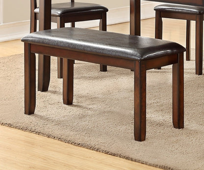 60 Inch Rectangular Dining Set Chairs And Bench Espresso