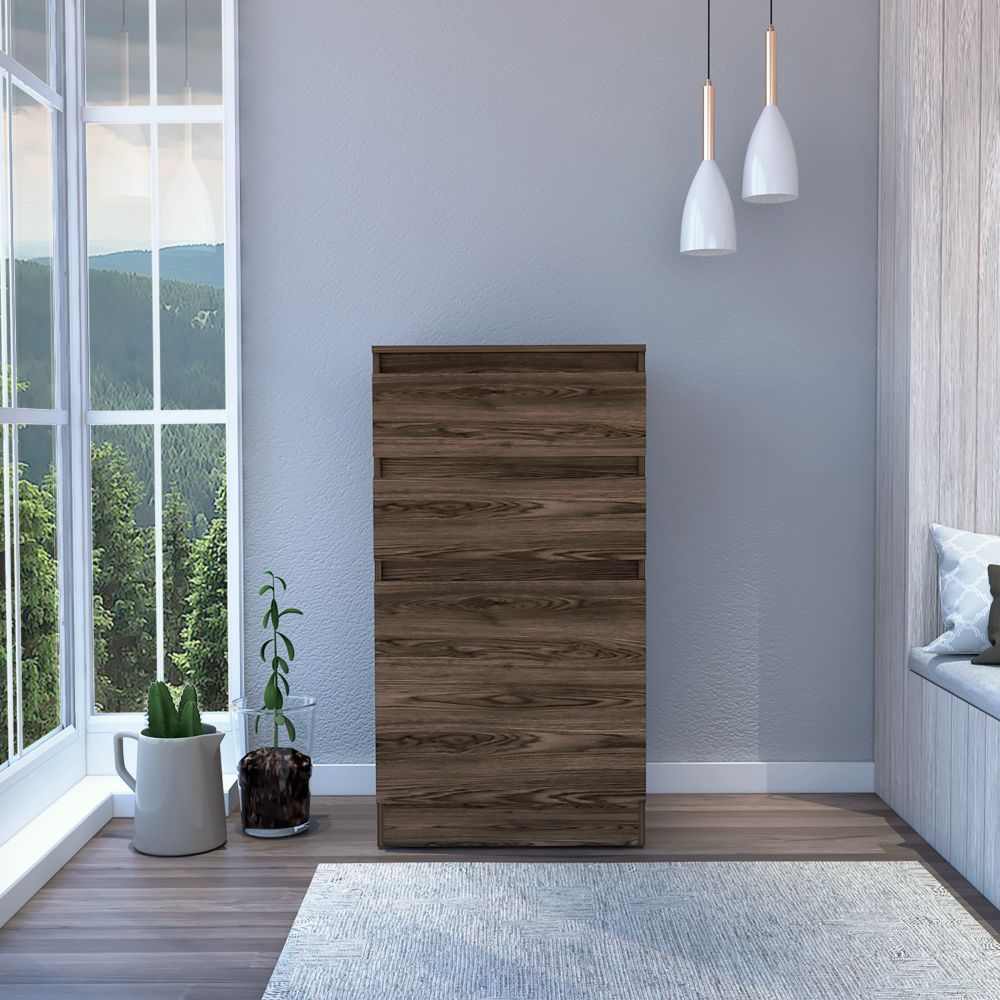 Asturias Jewelry Organizer Dresser in Dark Walnut Finish