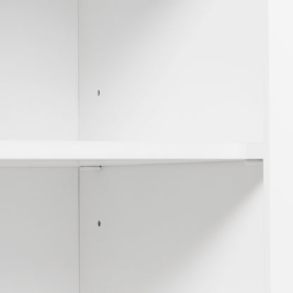 Tall White Bathroom Storage Cabinet with Adjustable Shelf and Drawer, Versatile Multi-Functional Organizer