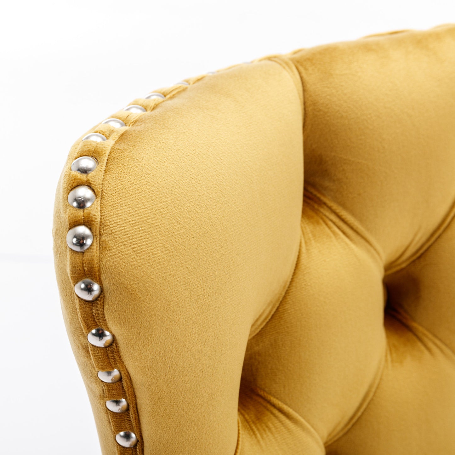 AA Furniture Gold Velvet Swivel Barstools 25-33in Set Of 2