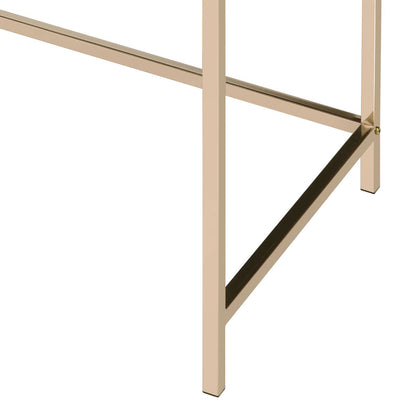 Contemporary Black and Gold Two-Drawer Office Writing Desk