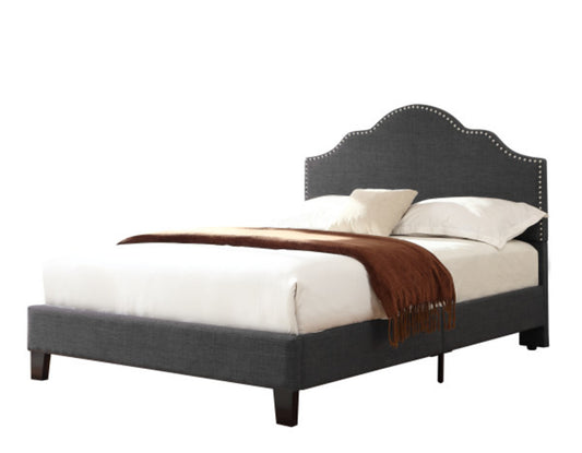 Wallace & Bay Kopa Charcoal Gray Full Upholstered Bed