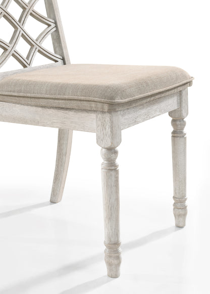 Havanna Set of 2 Off White 19" Wide Contemporary Fabric Chair with Cushion