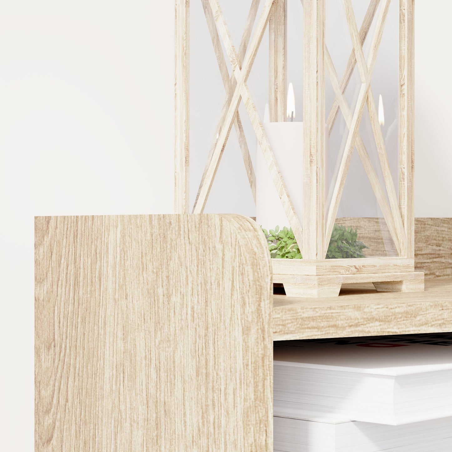 Modern Rustic Shoe Storage Cabinet with Flip Drawers