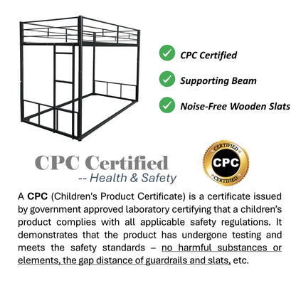 Space-Saving Twin Over Twin Bunk Bed for Kids