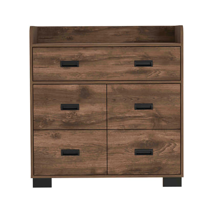 Elegant Dark Brown Alyn Dresser with Dual Storage Drawers and Contemporary Design