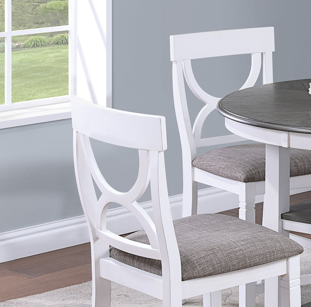 Counter Height Dining Set Storage Padded Chairs 5 Pc White