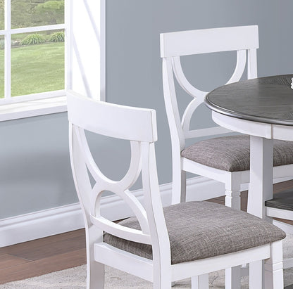 Counter Height Dining Set Storage Padded Chairs 5 Pc White