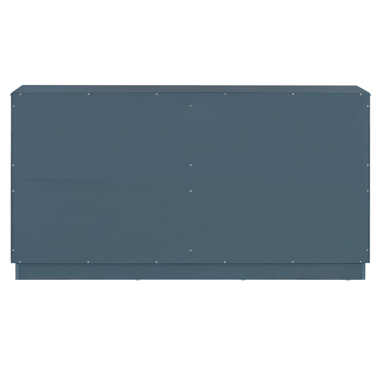 TREXM Sideboard with 4 Doors Large Storage Space Buffet Cabinet with Adjustable Shelves and Silver Handles for Kitchen, Dining Room, Living Room (Antique Blue)