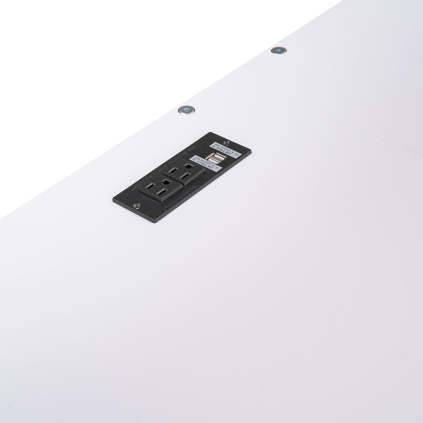 White Full Size Loft Bed with Integrated Desk, Storage Drawers, Bedside Tray, and Charging Station