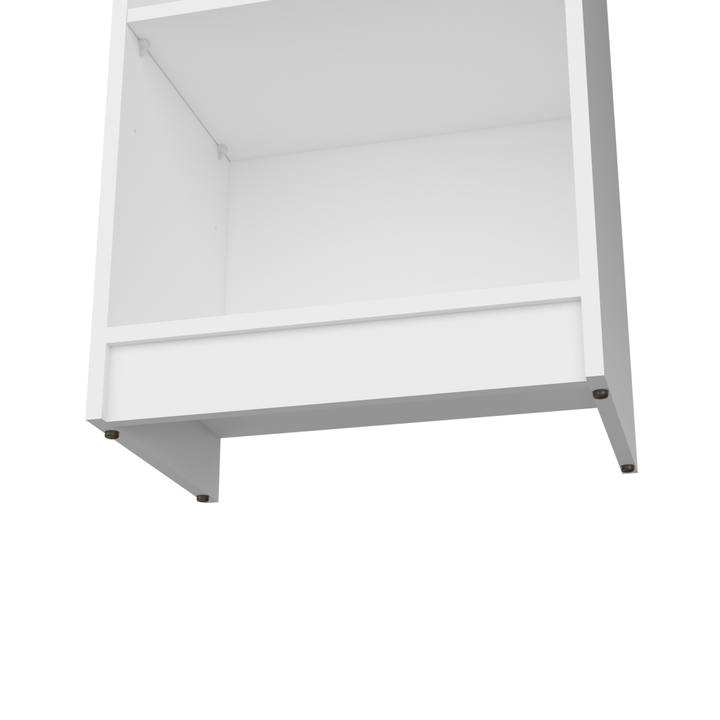 Vinton XS Compact White Bookcase with Five Shelves