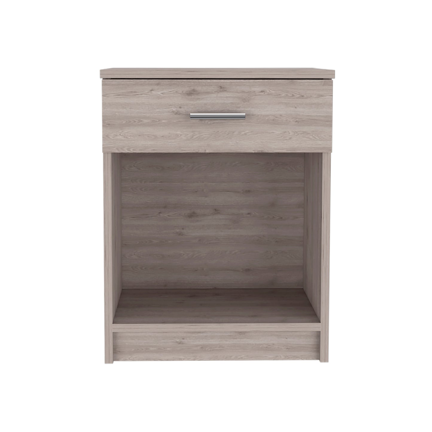 Light Grey 1-Drawer 1-Shelf Nightstand