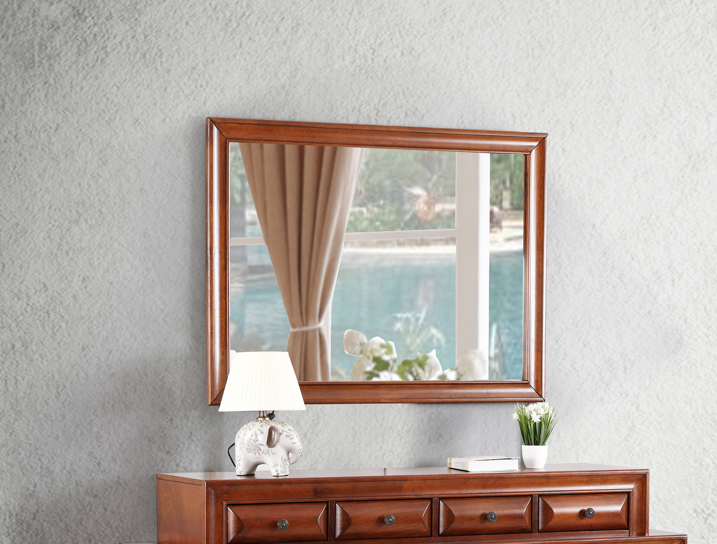 LaVita Transitional Oak Mirror by Glory Furniture - G8850-M
