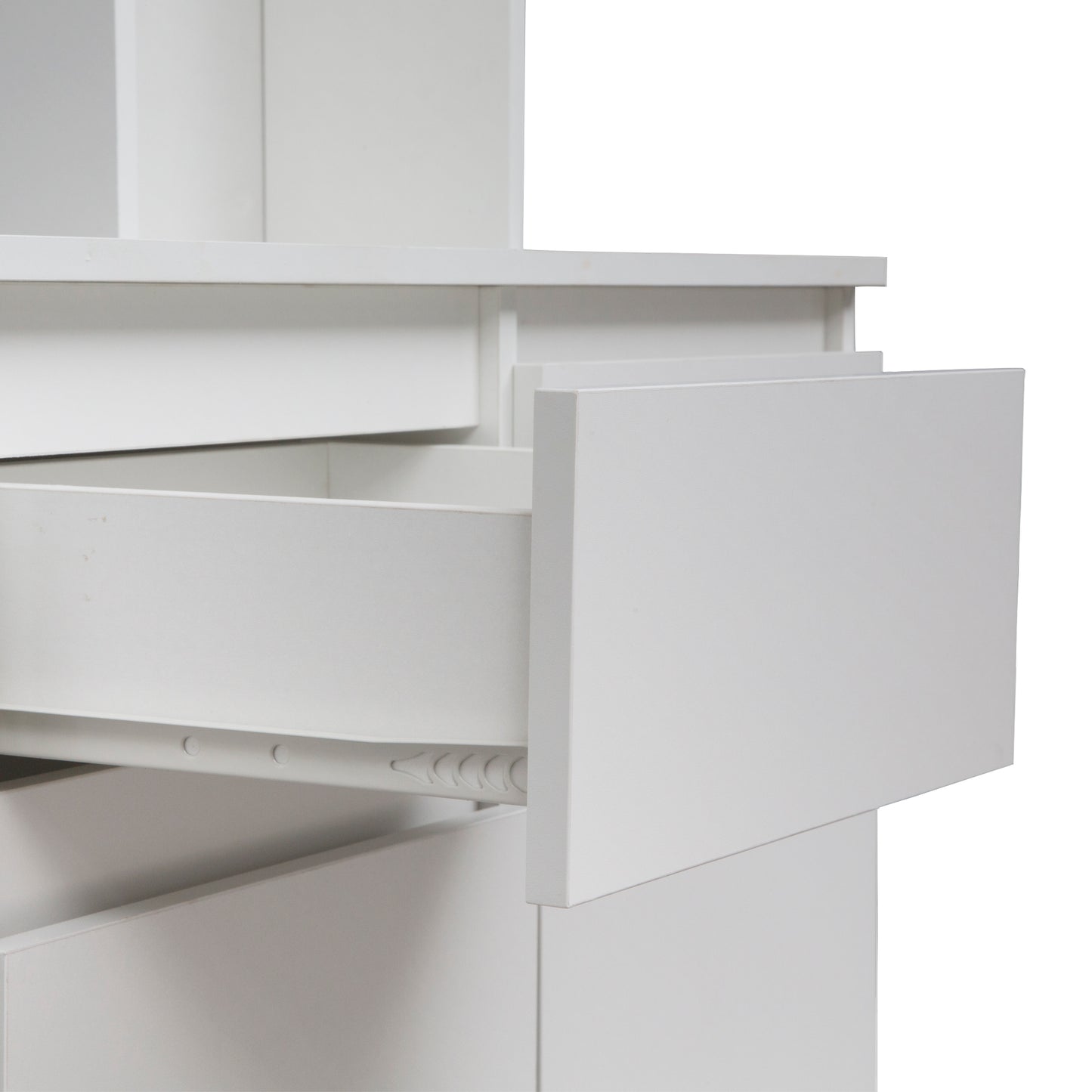 Modern 74" White Kitchen Pantry Cabinet with Charging Station and Microwave Stand - Versatile Buffet Sideboard with Storage Drawers for Dining Room and Living Room