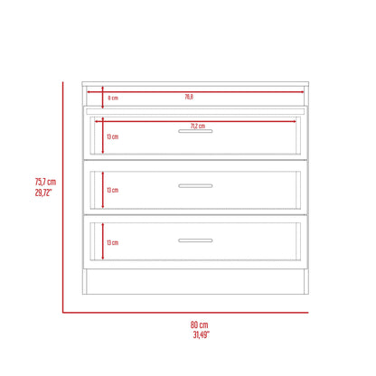 Modern California 4-Drawer Dresser with Stylish Top Surface
