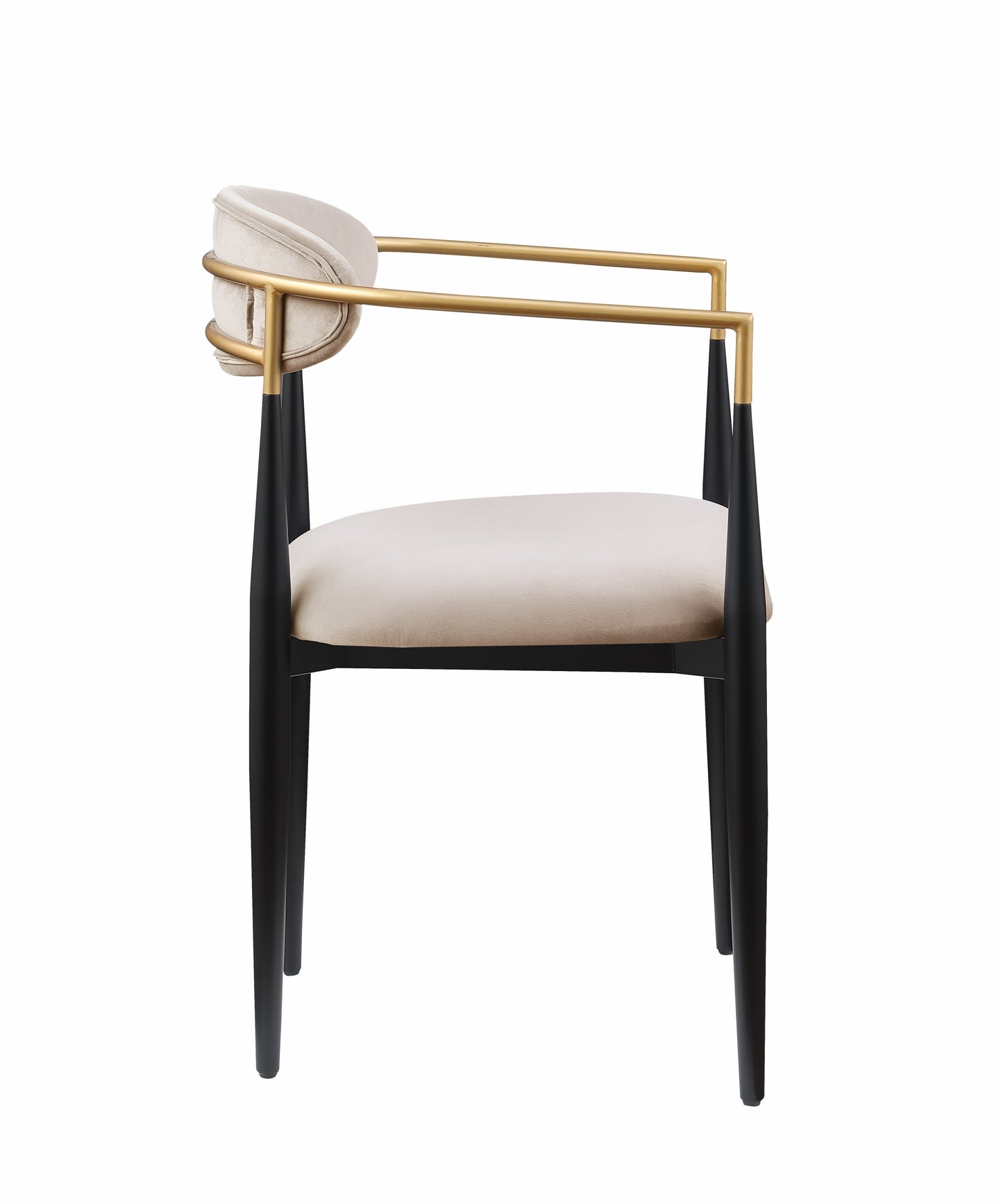 Set of 2 Dining Room Side Chairs Fabric Upholstered, Ultra-Modern Contemporary, 23.75 x 21 x 30 in, Taupe