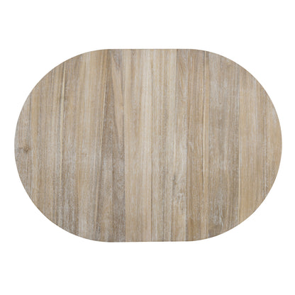 Retro 5 Piece Round Dining Set With 16In Leaf Chairs Natural