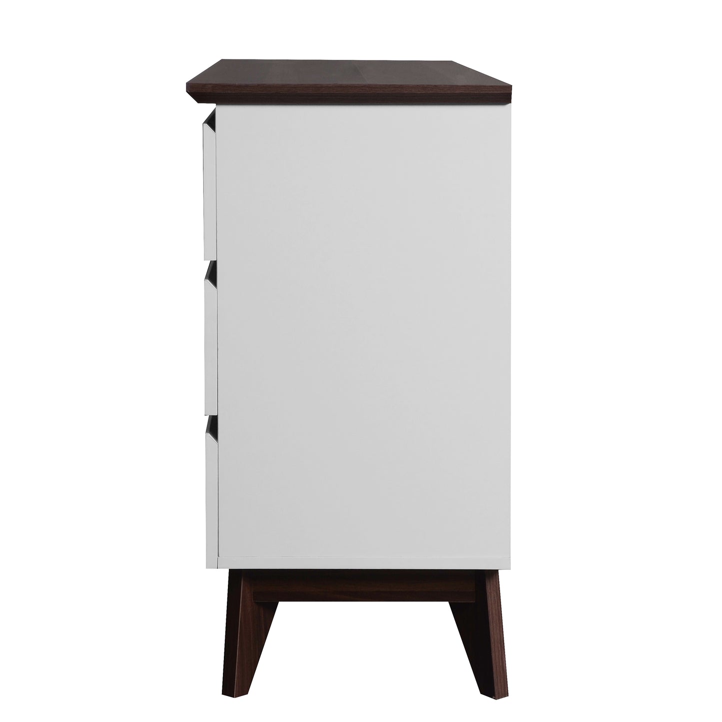 Modern 6-Drawer White Dresser for Bedroom and Living Room, Multi-Functional Storage Chest with Spacious Drawers, 47.2'' W x 15.74'' D x 30.7'' H