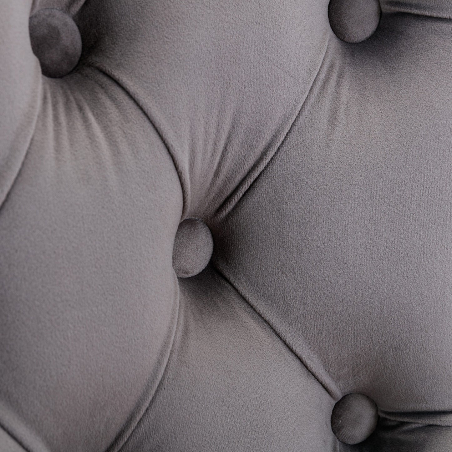 A&A Furniture Velvet Bar Stools Set Of 2 Adjustable Gray