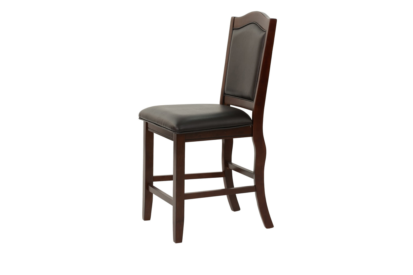 Formal Look Counter Height Dining Table w Shelve And 4x Side Chairs Solidwood Espresso Finish 5pc Set Dining Room Furniture