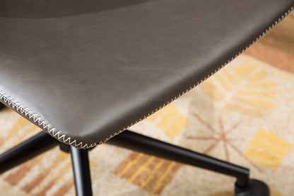 Antique Gray Cesena Faux Leather Office Chair with 360 Swivel and Air Lift