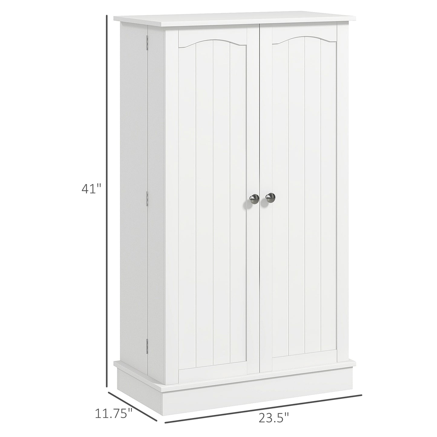 HOMCOM 5-Tier Kitchen Pantry Cabinet with Spice Rack Organizer and Adjustable Shelves