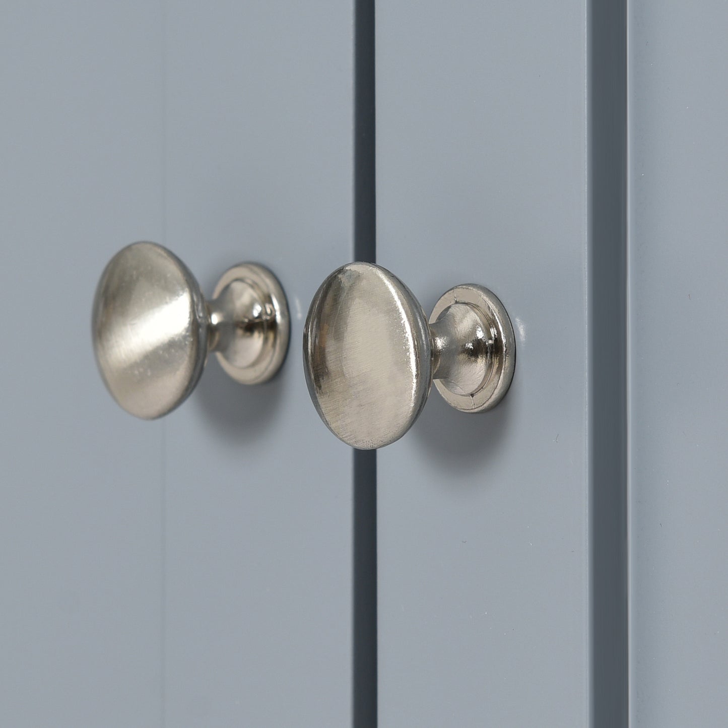 Versatile Rolling Kitchen Island with Solid Wood Top, Locking Wheels & Ample Storage - 52.7 Inch (Grey Blue)