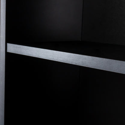 Vanity Desk for Hair Styling with Multi-Layer Storage and Large Capacity, Home Salon Black