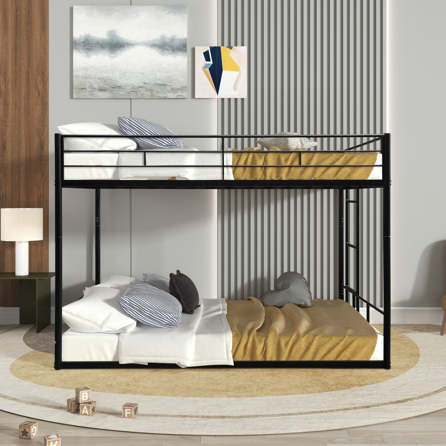 Space-Saving Twin Over Twin Bunk Bed for Kids
