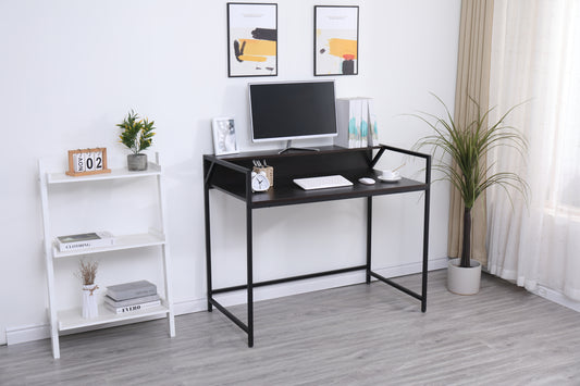Narrow Black Console Table for Small Spaces – Modern Entryway, Sofa, and Hallway Table with Metal Frame for Living Room and Office