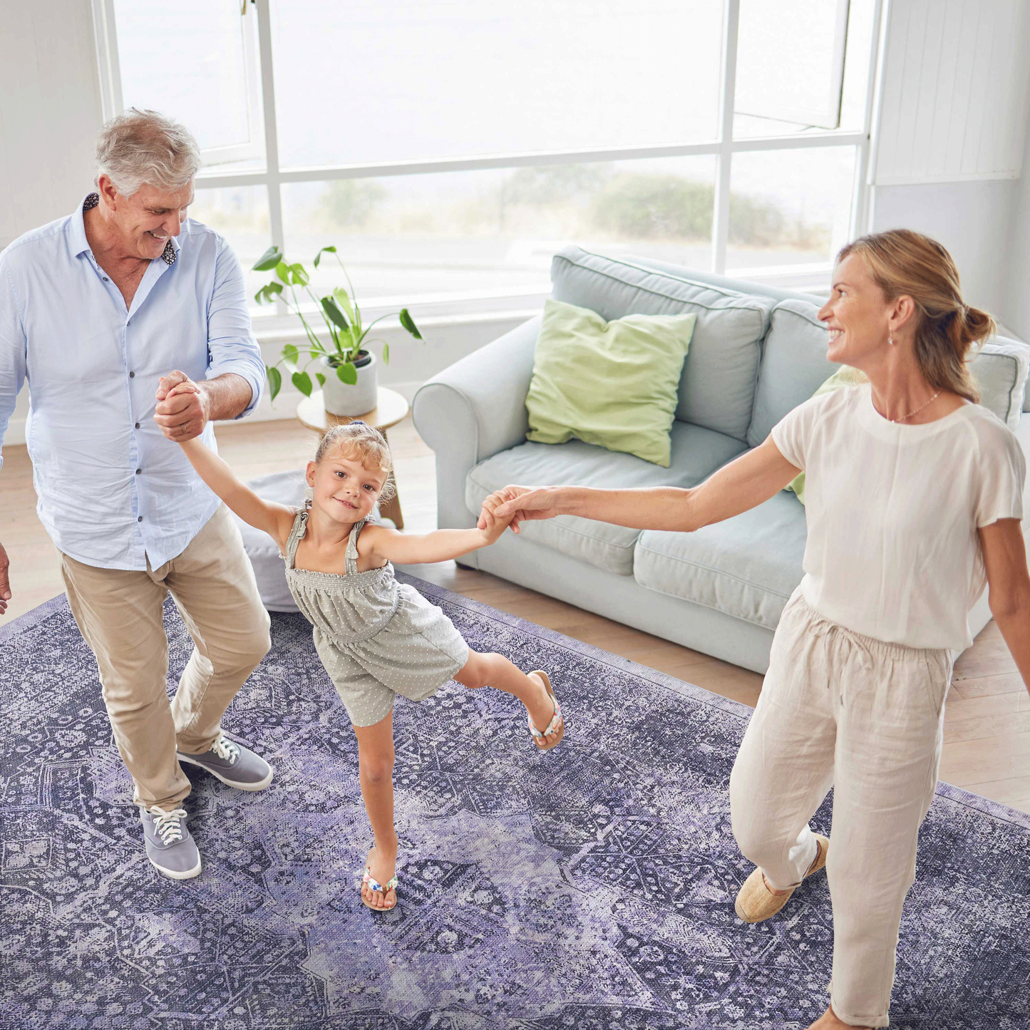 8x10 Machine-Washable Area Rug, Low-Pile Chenille, Non-Slip Backing, Kid & Pet Friendly, Anthracite