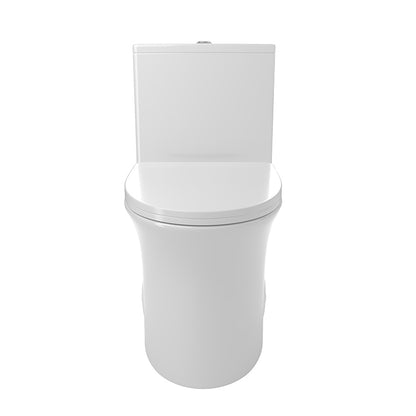 Comfort Height Elongated One-Piece Toilet with Dual-Flush System, CUPC & WaterSense Certified, White Ceramic, Soft Close Seat T039WT