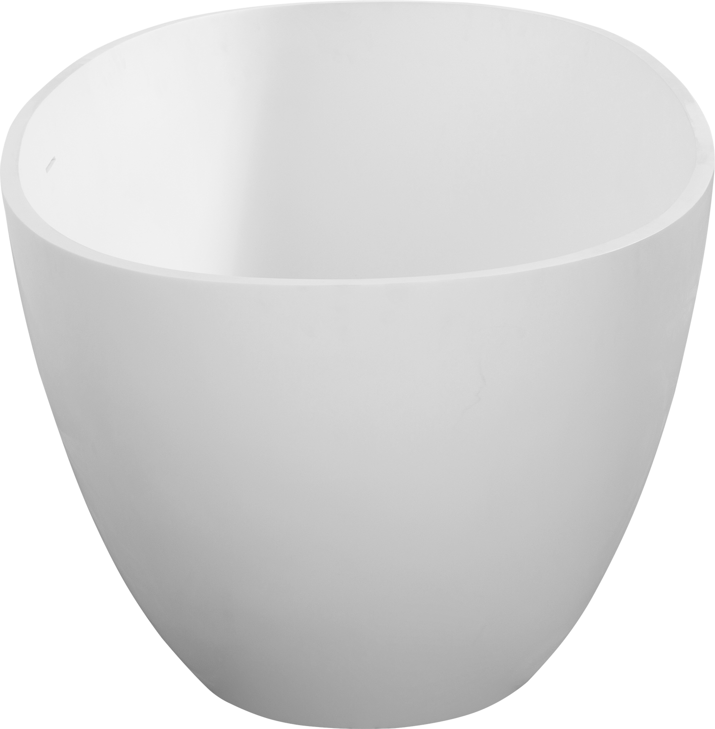 Luxury 65" Matte White Freestanding Soaking Bathtub, Handcrafted Solid Surface with Overflow and Pop-up Drain