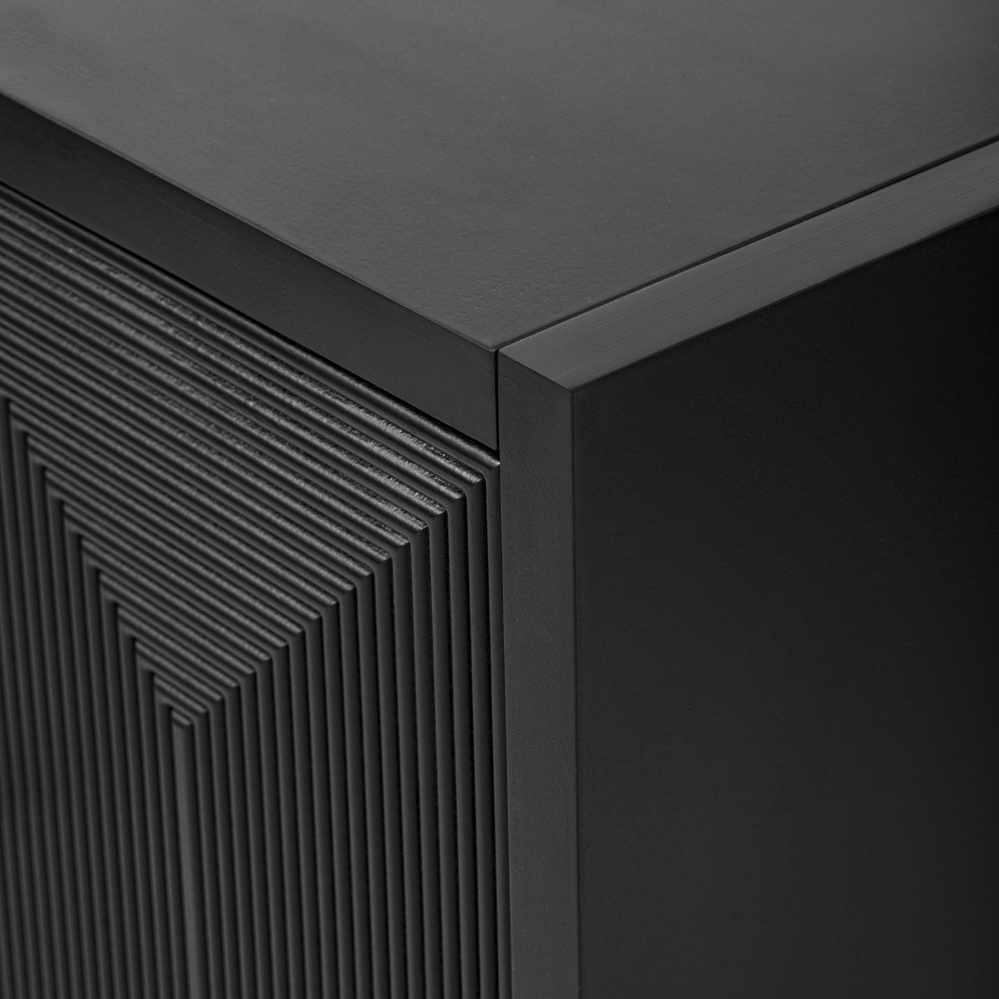 U_STYLE Sleek Storage Cabinet Sideboard Buffet with Vertical Line Design,Suitable for Study,Entrance and Living Room