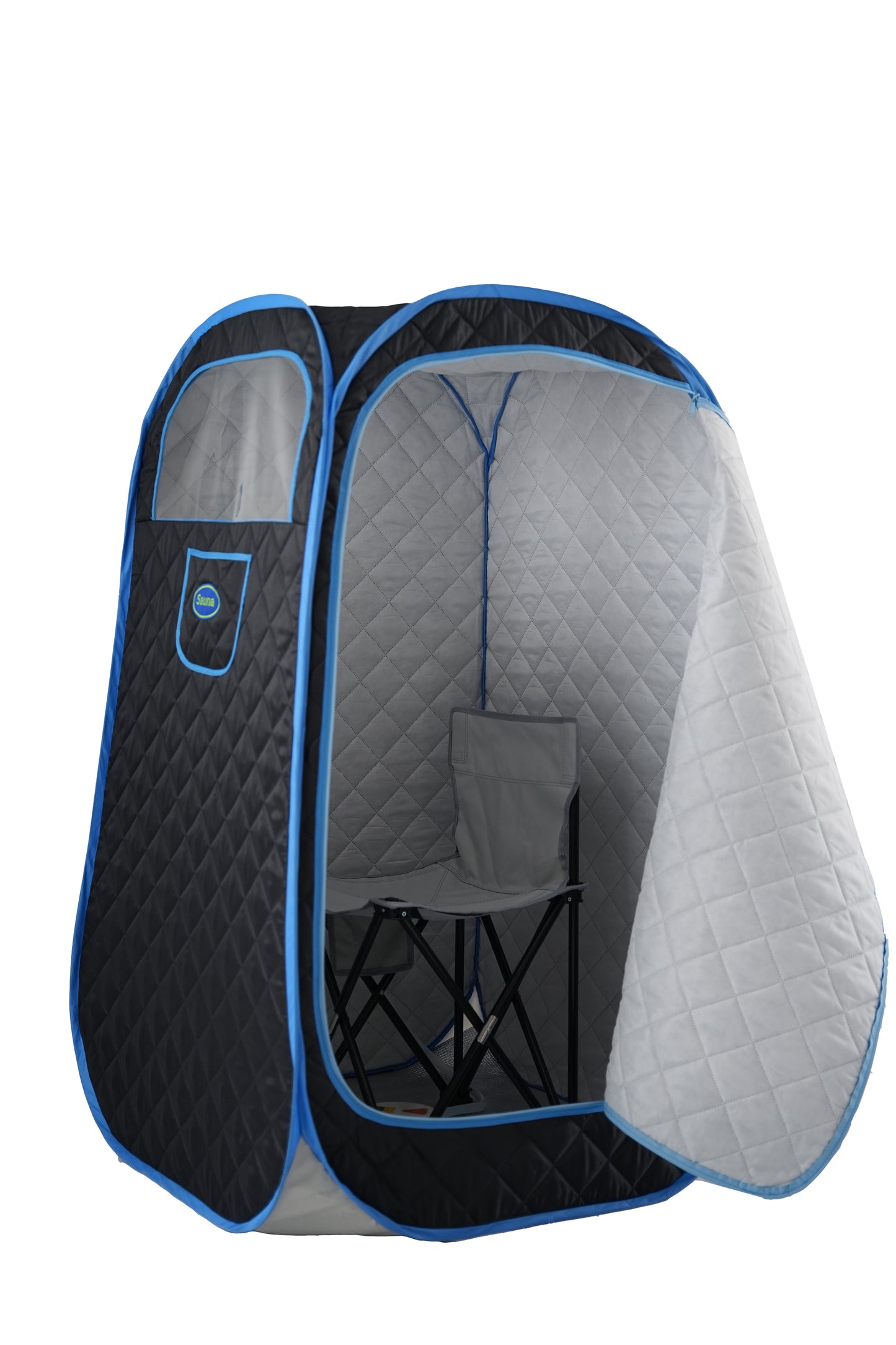 Portable Folding Steam Sauna Tent 1000W Generator, 2.2L Tank, 9-Heat Levels, 1-Min Setup, Home Spa, Black