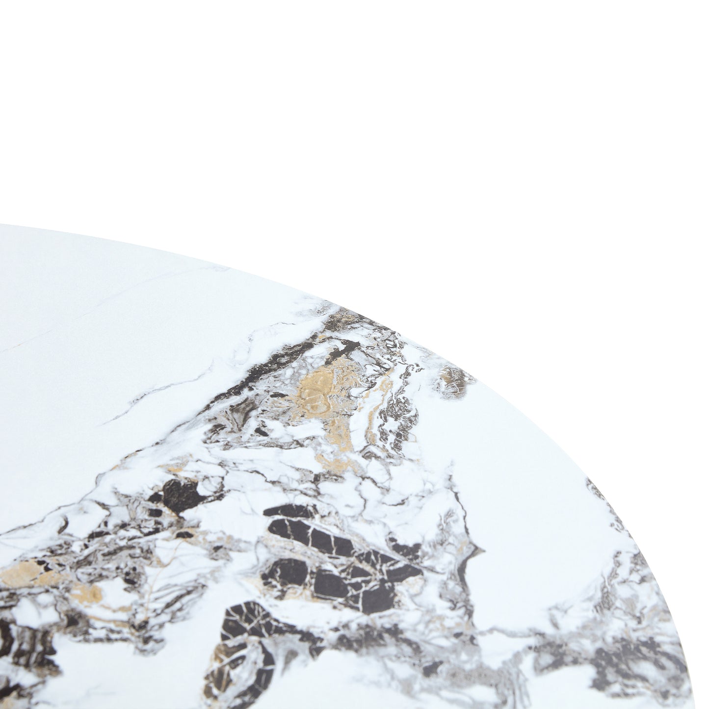 Round Dining Table 42Inch For Four To Six Modern MDF White