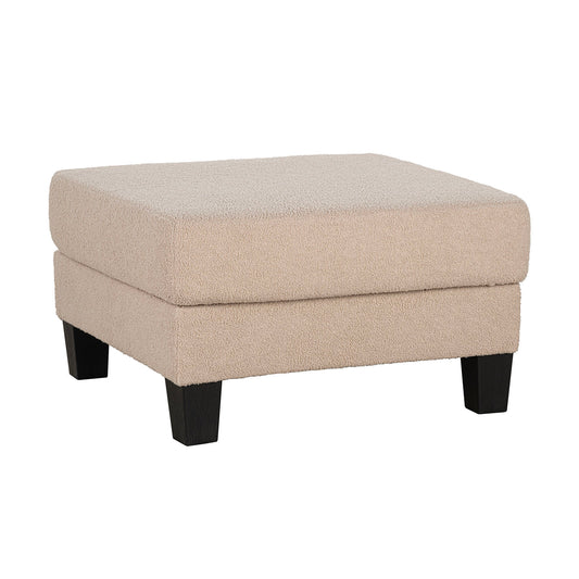 Storage Ottoman 31W x 31D x 18H - Contemporary Fabric, Engineered Wood, Wooden Legs, Living Room, Beige