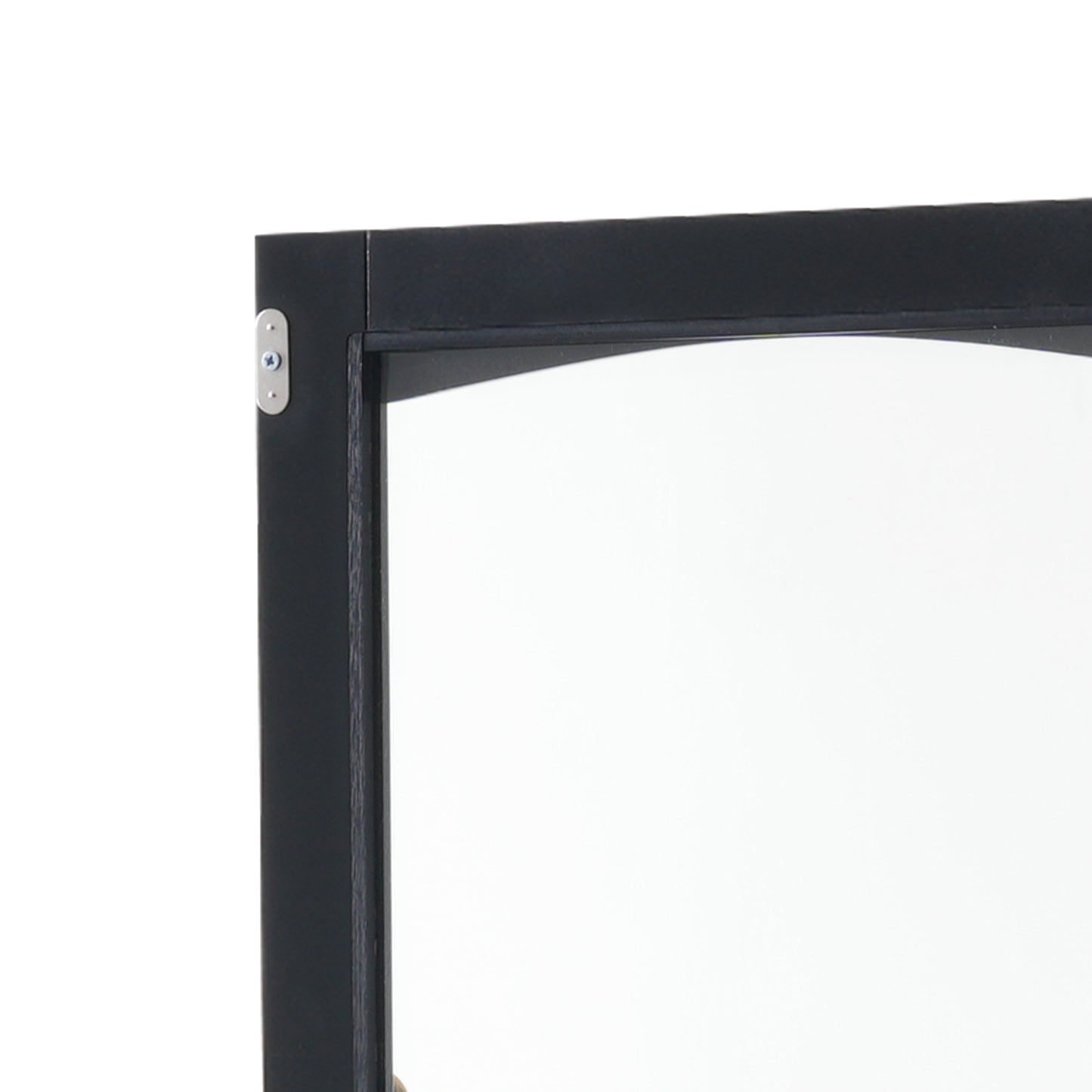 63" Tall Bathroom Storage Cabinet with Glass Doors, Free-Standing, Two Drawers, and Adjustable Shelves, MDF Board, Painted Black - Perfect for Displaying Your Favorite Items